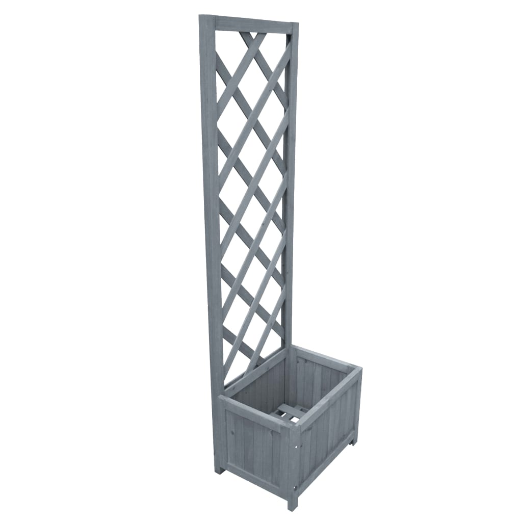 Planter With Trellis Solid Wood Fir