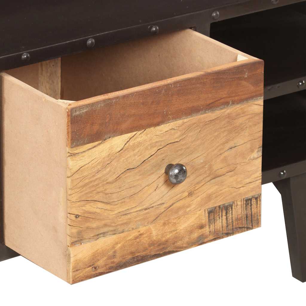 Coffee Table Solid Reclaimed Wood Rustic Living Room Furniture 100x50x45cm MDF 1