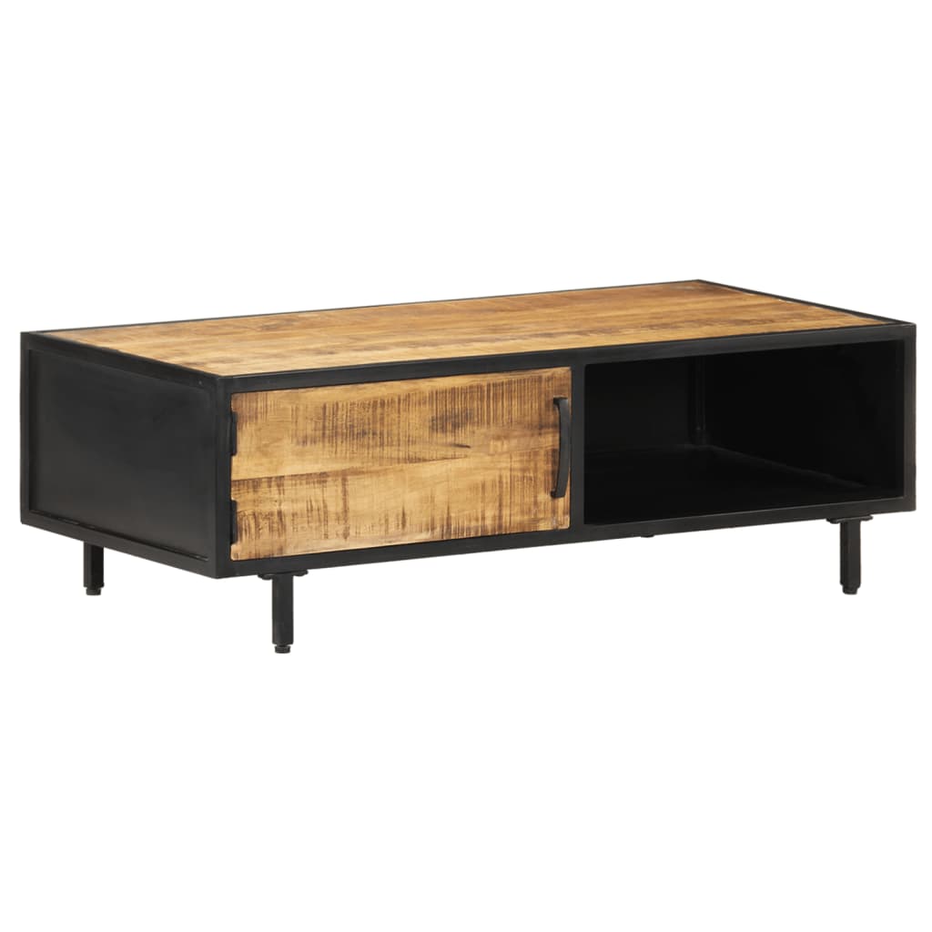 Coffee Table 105X50X35 Cm Rough Mango Wood