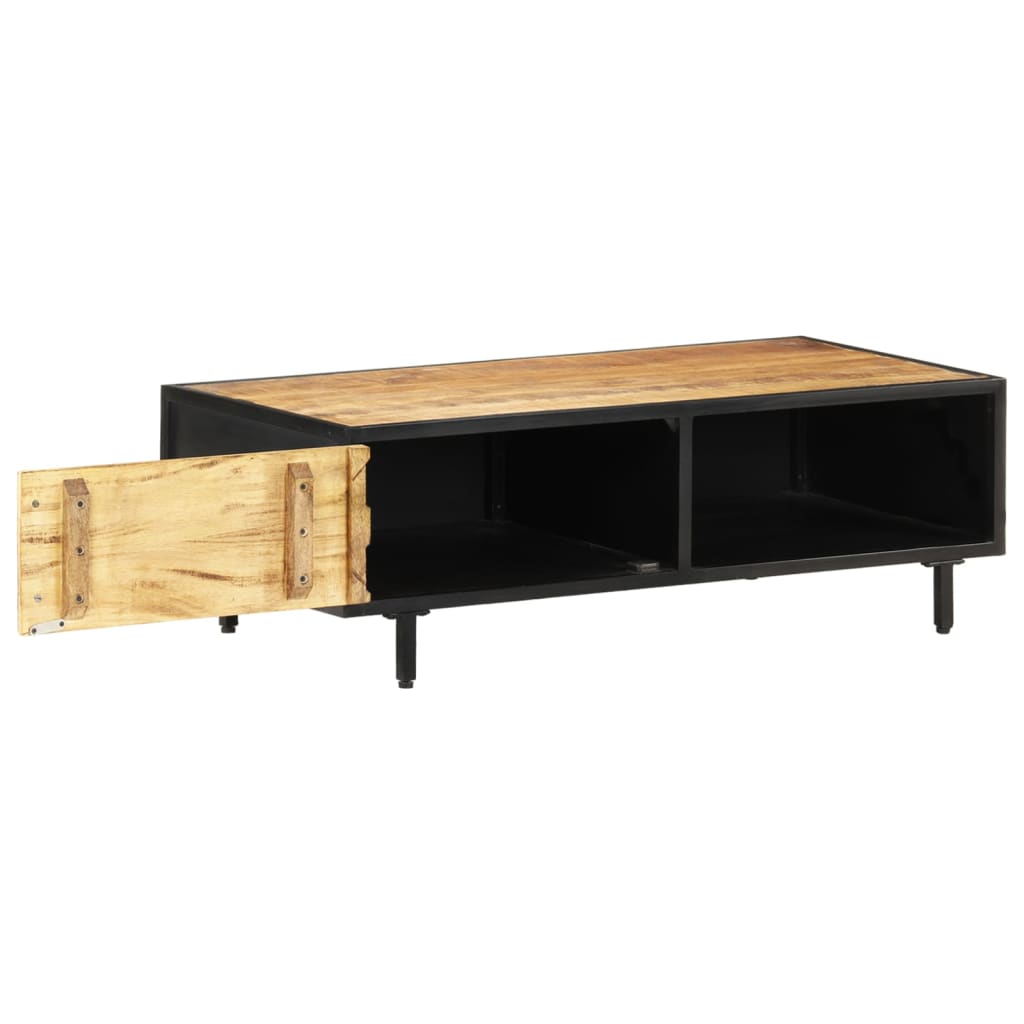 Coffee Table 105X50X35 Cm Rough Mango Wood