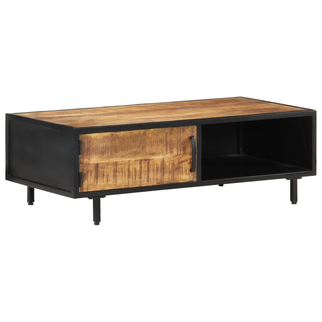 Coffee Table 105X50X35 Cm Rough Mango Wood