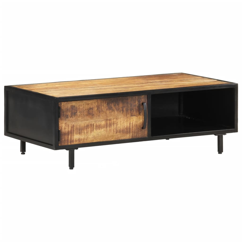 Coffee Table 105X50X35 Cm Rough Mango Wood