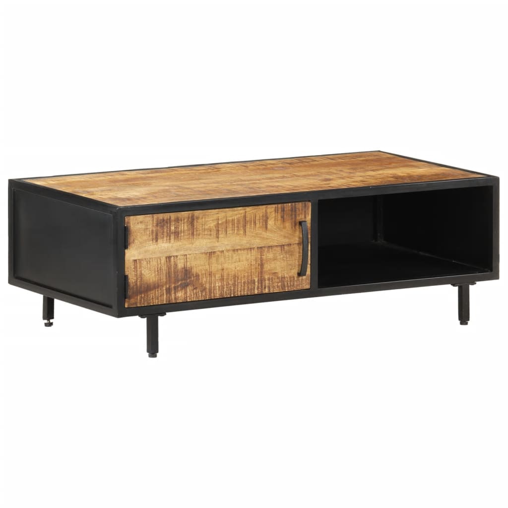 Coffee Table 105X50X35 Cm Rough Mango Wood