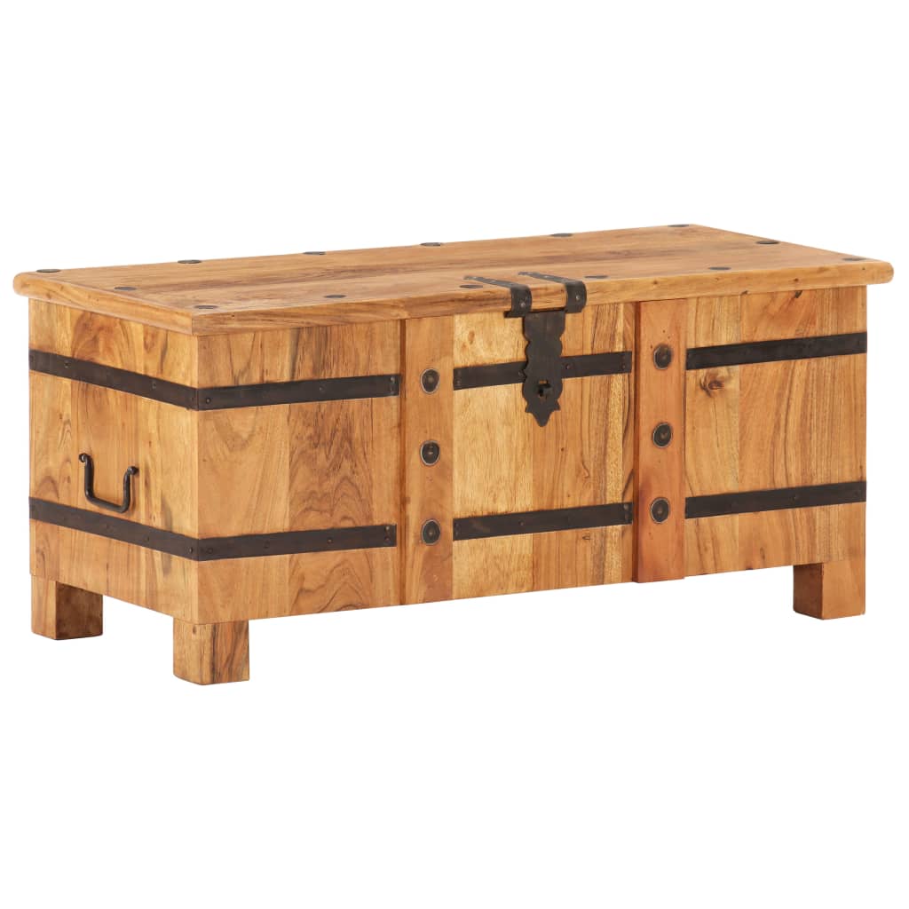 Chest 90X40X40 Cm Solid Acacia Wood