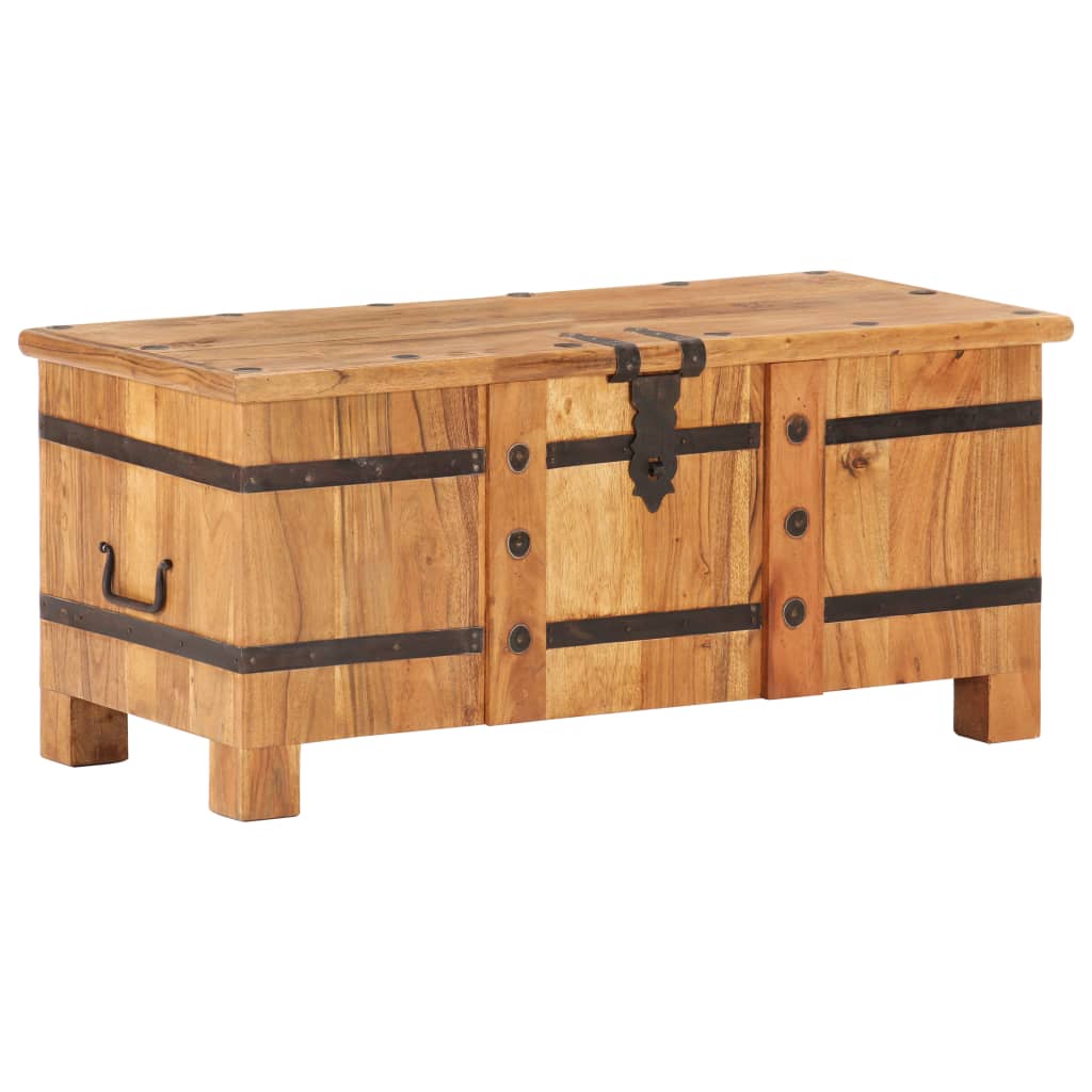 Chest 90X40X40 Cm Solid Acacia Wood