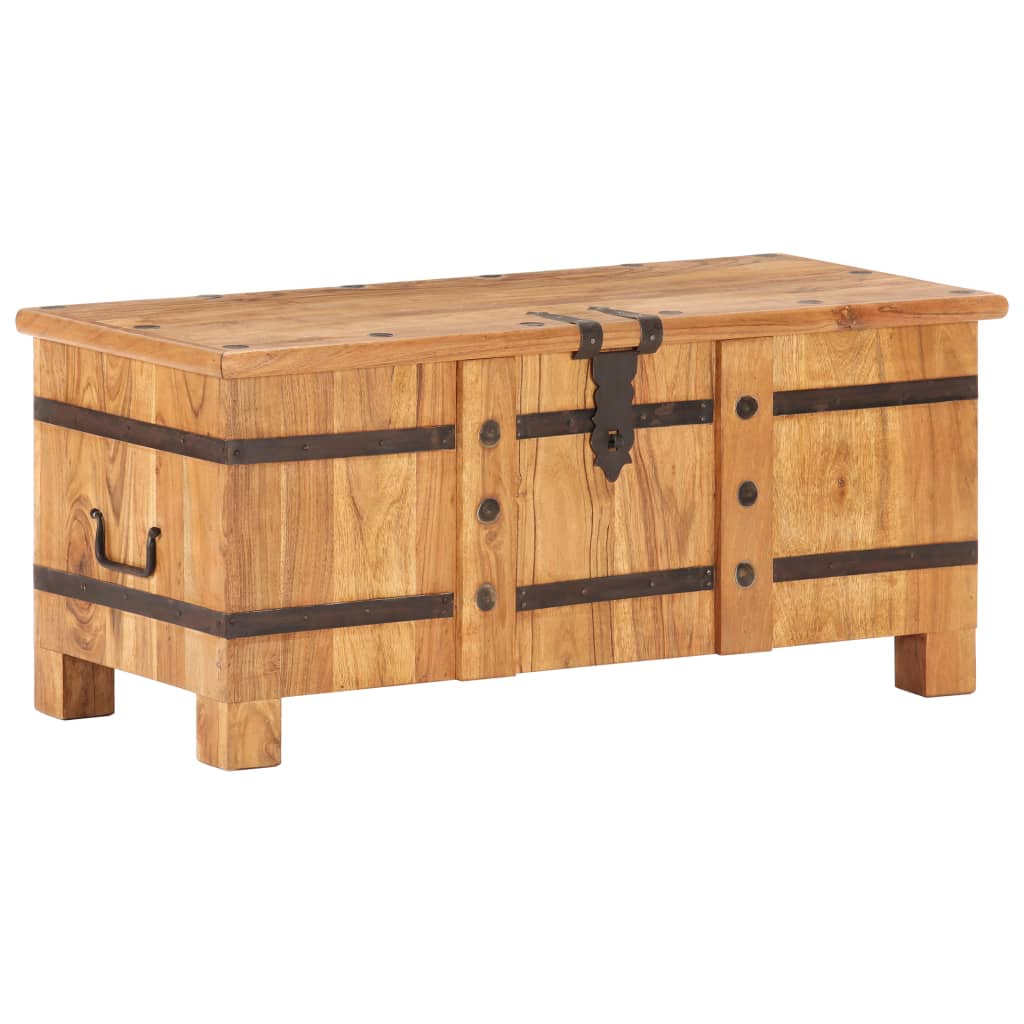 Chest 90X40X40 Cm Solid Acacia Wood