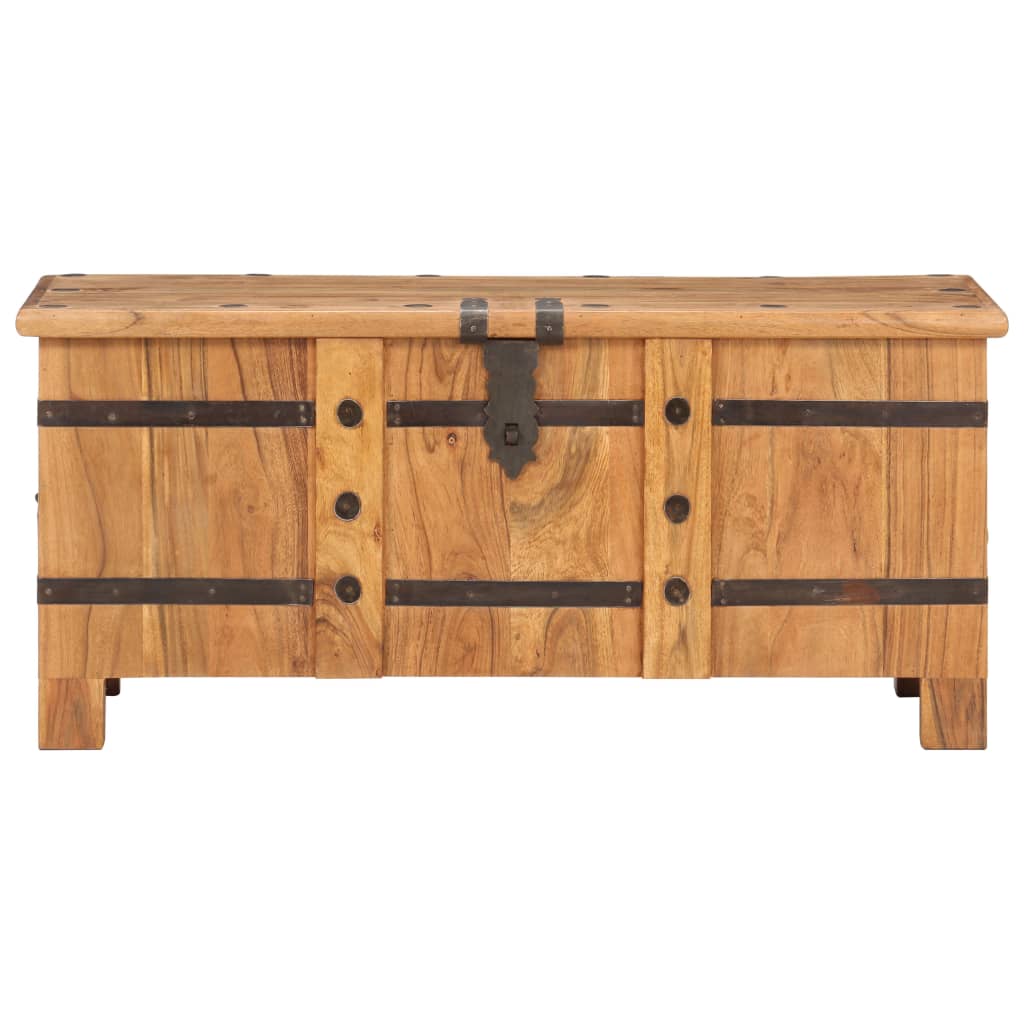 Chest 90X40X40 Cm Solid Acacia Wood