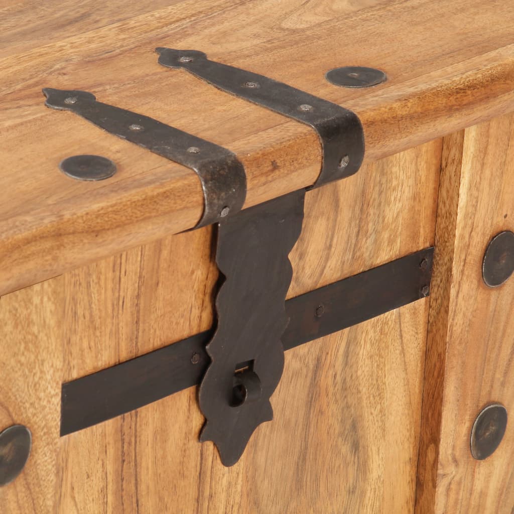 Chest 90X40X40 Cm Solid Acacia Wood