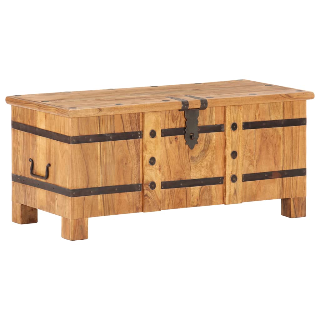 Chest 90X40X40 Cm Solid Acacia Wood