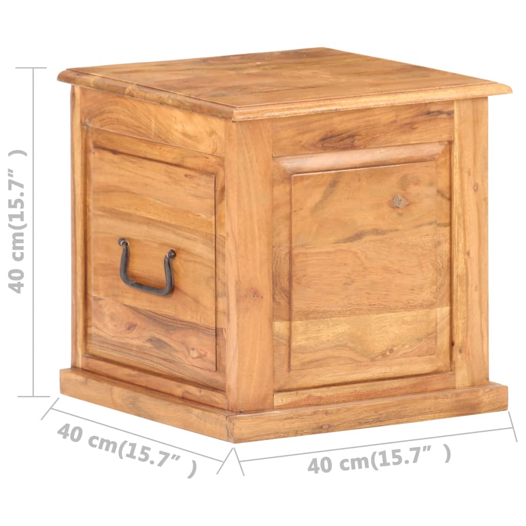 Chest 40X40X40 Cm Solid Acacia Wood