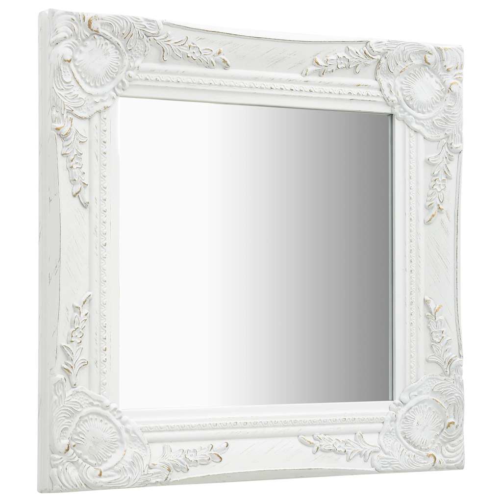 Mirror Wall Baroque Style white gold black silver Wood glass and engineered wood