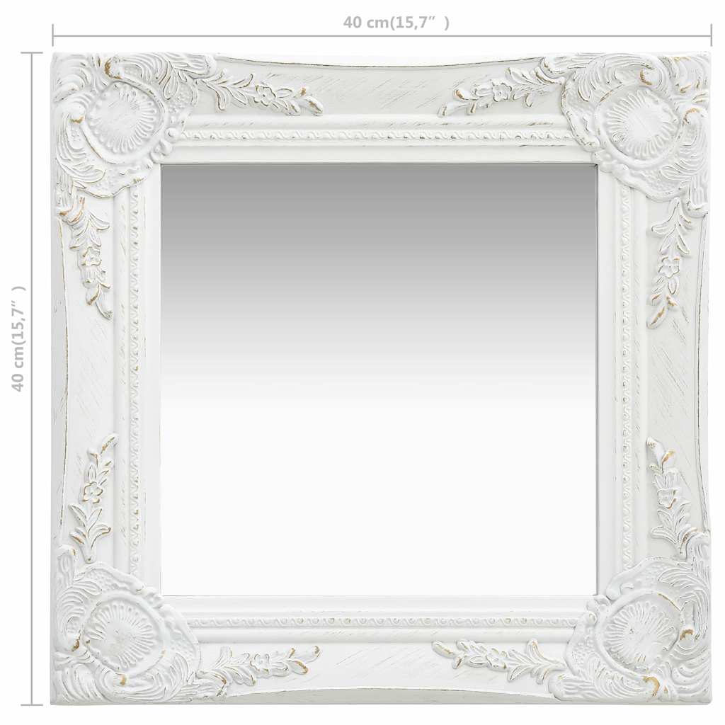 Mirror Wall Baroque Style white gold black silver Wood glass and engineered wood