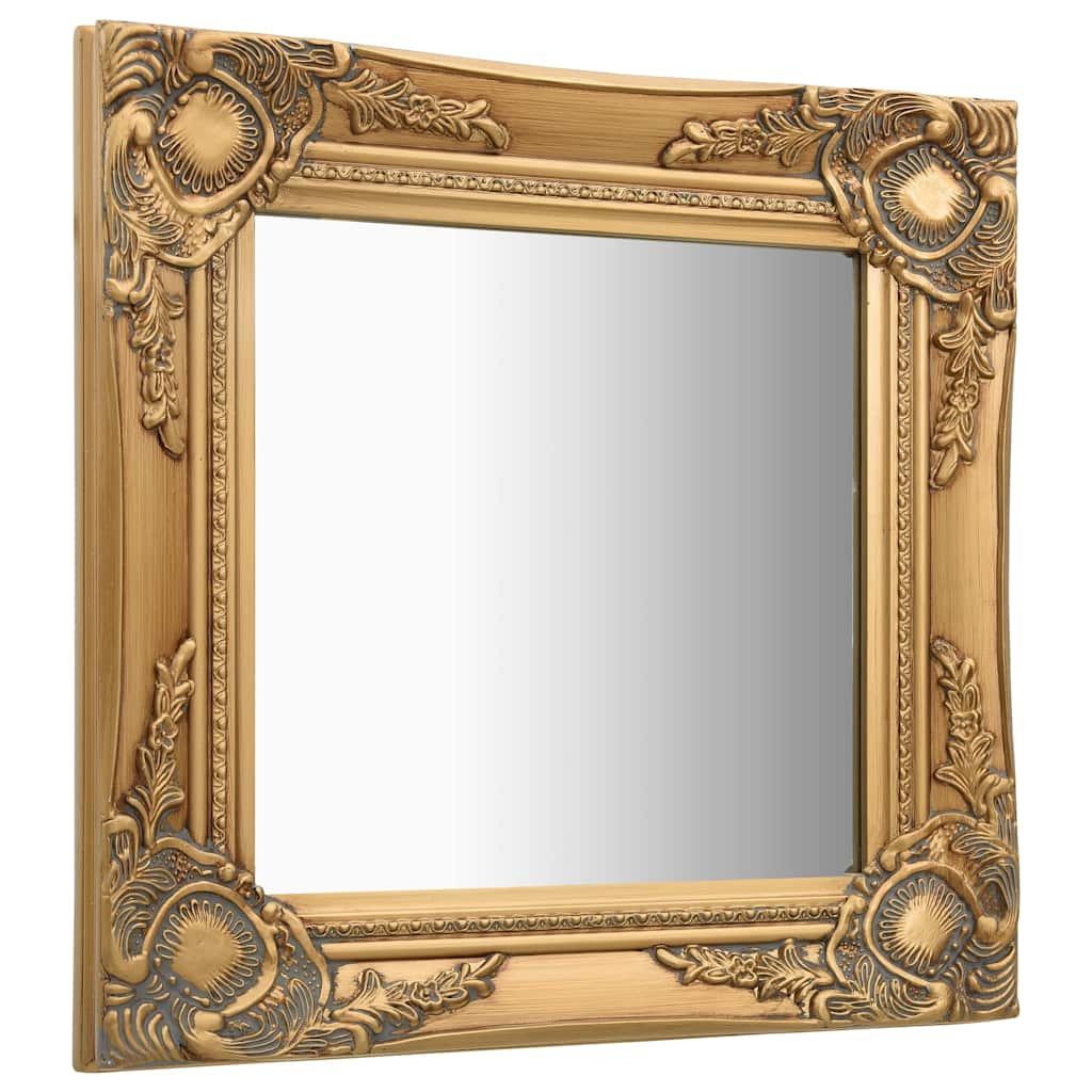 Mirror Wall Baroque Style white gold black silver Wood glass and engineered wood