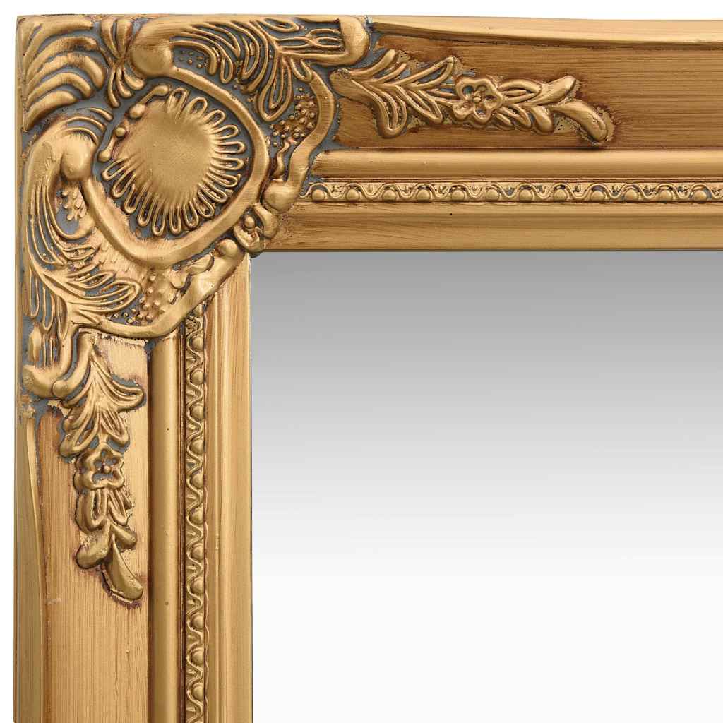 Mirror Wall Baroque Style white gold black silver Wood glass and engineered wood