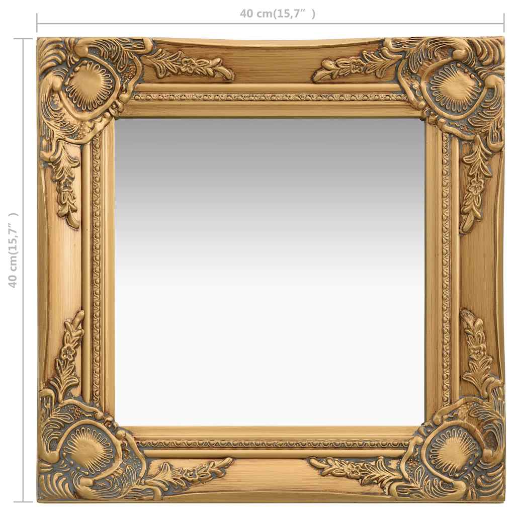 Mirror Wall Baroque Style white gold black silver Wood glass and engineered wood