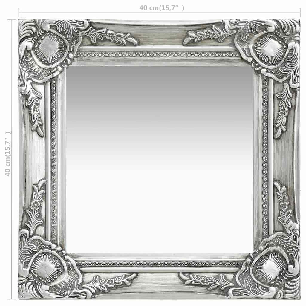 Mirror Wall Baroque Style white gold black silver Wood glass and engineered wood
