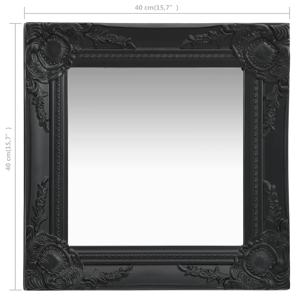 Mirror Wall Baroque Style white gold black silver Wood glass and engineered wood