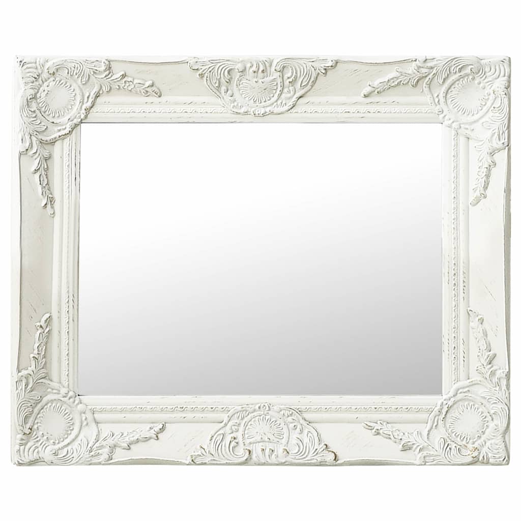 Mirror Wall Baroque Style white gold black silver Wood glass and engineered wood