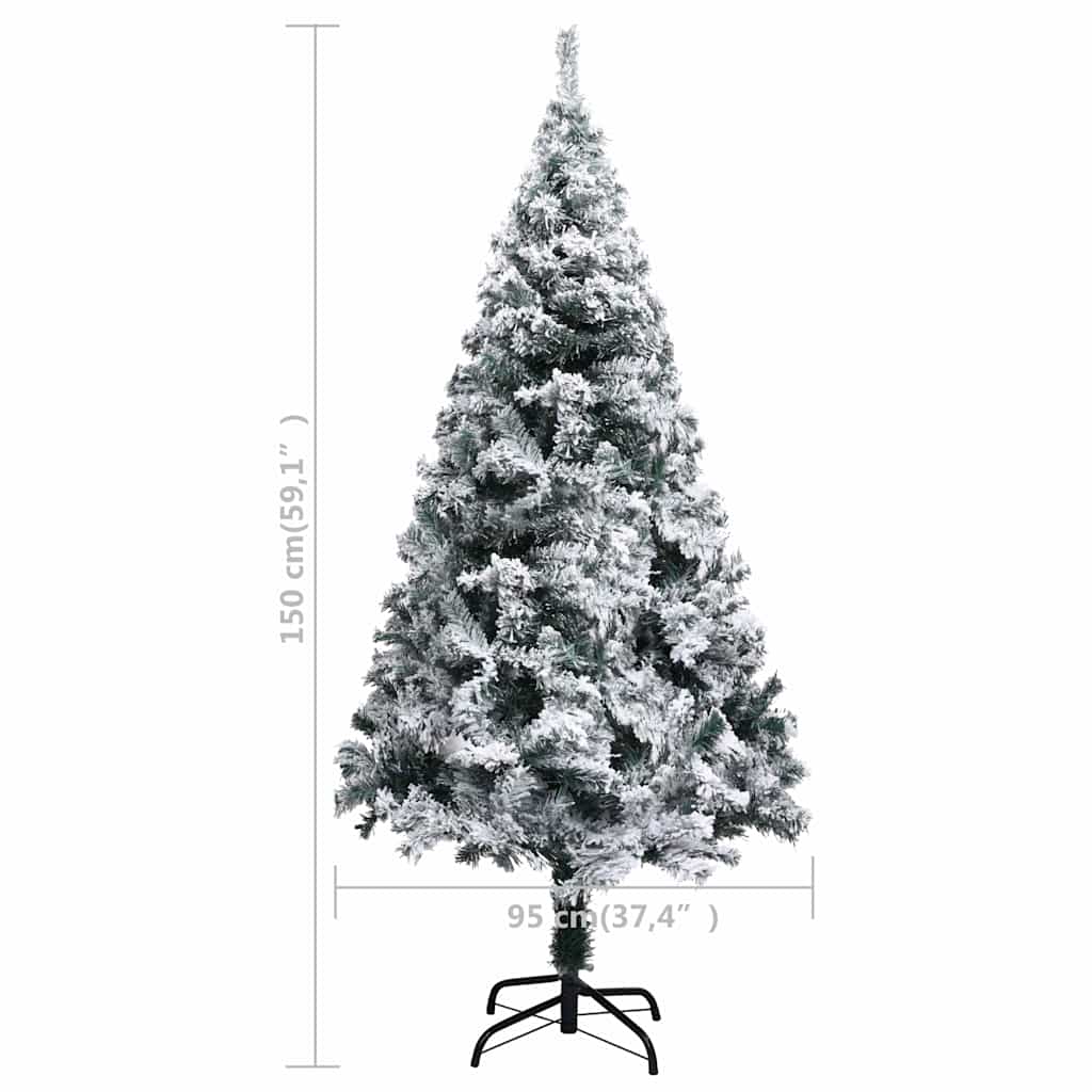 Christmas Trees Artificial Tree Pvc Steel 150Cm green and white