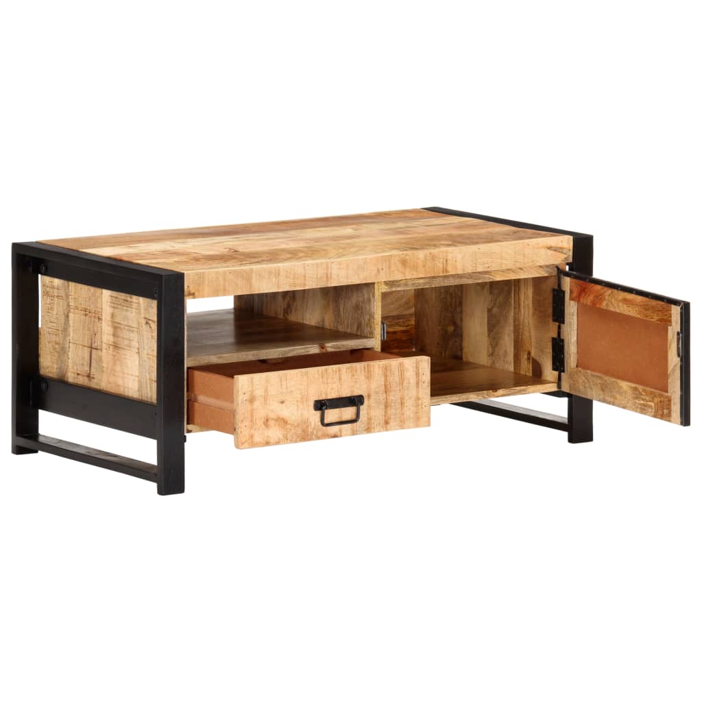 Coffee Table 100X50X40 Cm Rough Mango Wood