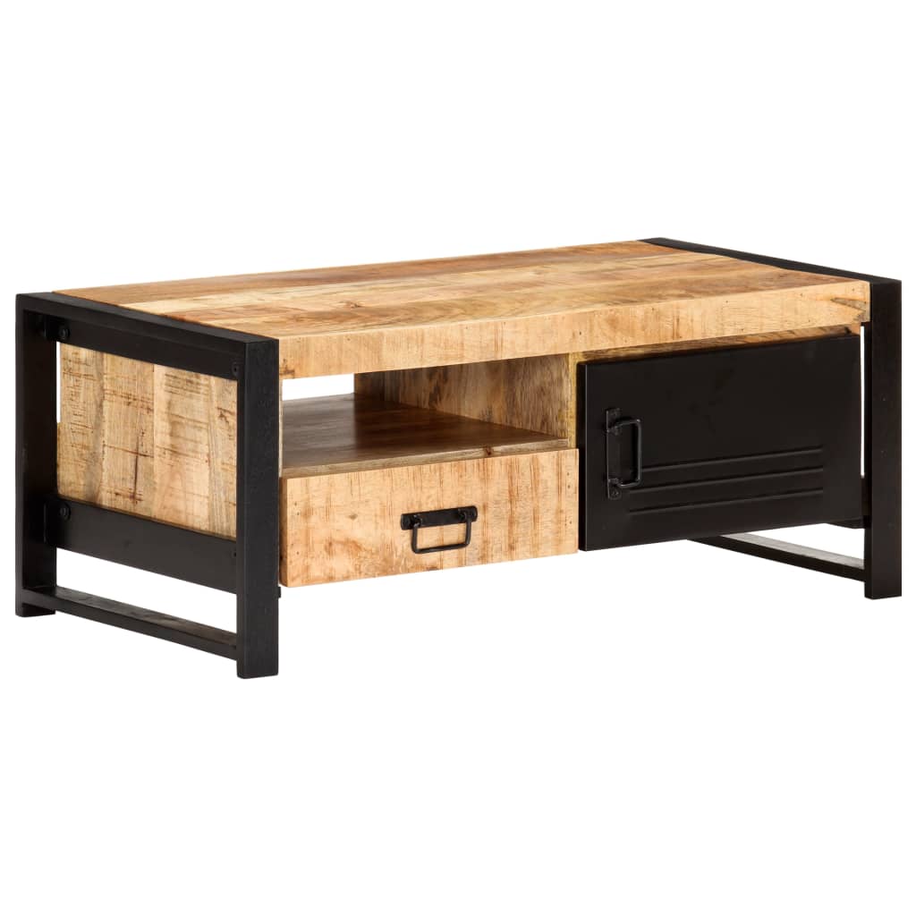 Coffee Table 100X50X40 Cm Rough Mango Wood