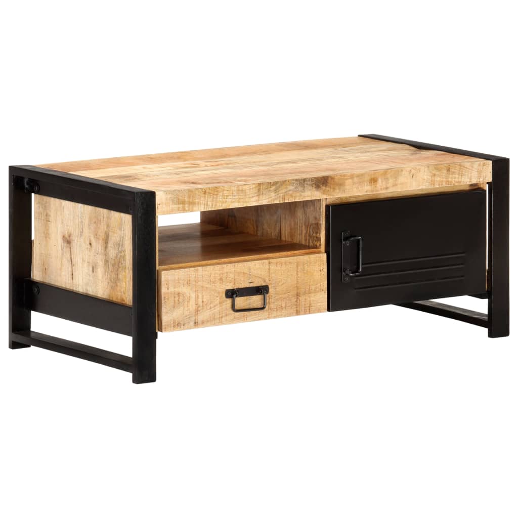 Coffee Table 100X50X40 Cm Rough Mango Wood