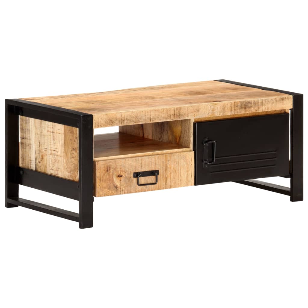 Coffee Table 100X50X40 Cm Rough Mango Wood