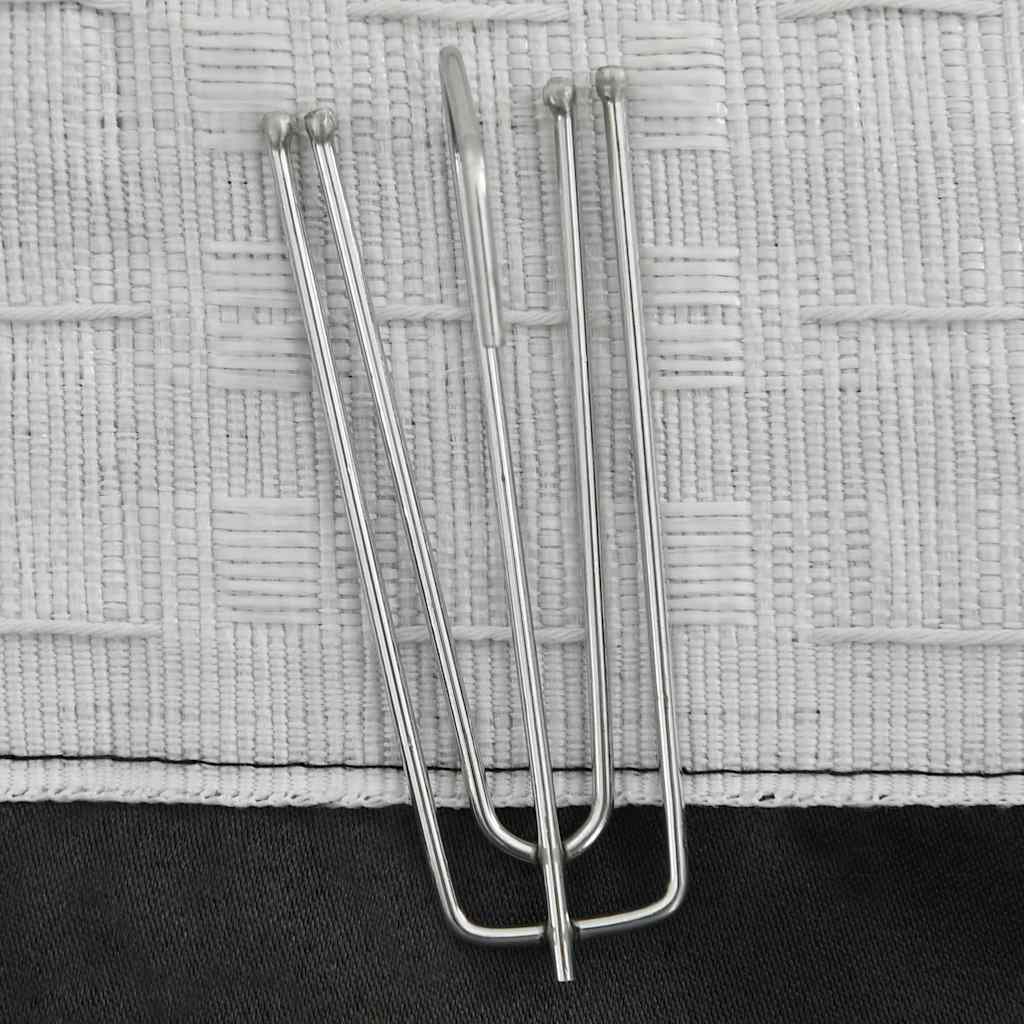 Linen Look Blackout Curtains With Hooks 2 Pcs