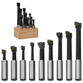 Cutters Boring 9 Pcs 12 Mm Wood Base Silver and black Hard alloy steel