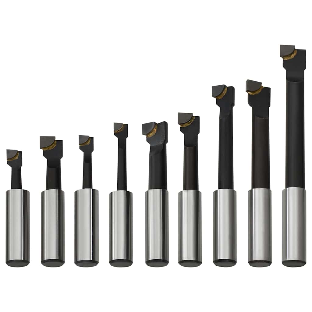 Cutters Boring 9 Pcs 12 Mm Wood Base Silver and black Hard alloy steel