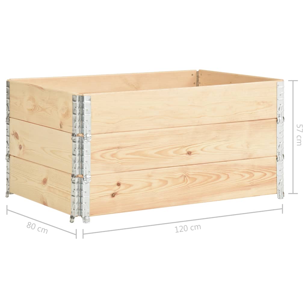 Raised Beds 3 Pcs Solid Pine Wood (310051)