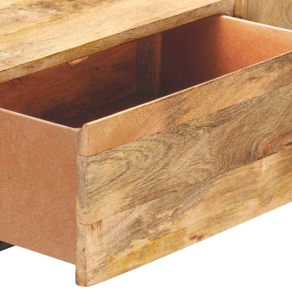 Sideboard Solid Mango Wood Storage Cabinet Rustic Buffet Cupboard 100 X 35 X 76