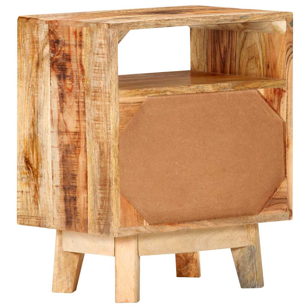Sideboard Bedside Table Solid Rough Mango Wood Nightstand Bedroom Storage Cabine