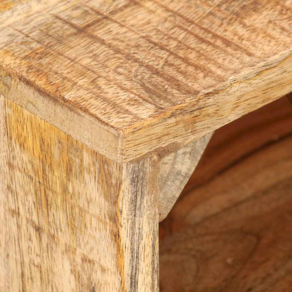 Sideboard Bedside Table Solid Rough Mango Wood Nightstand Bedroom Storage Cabine
