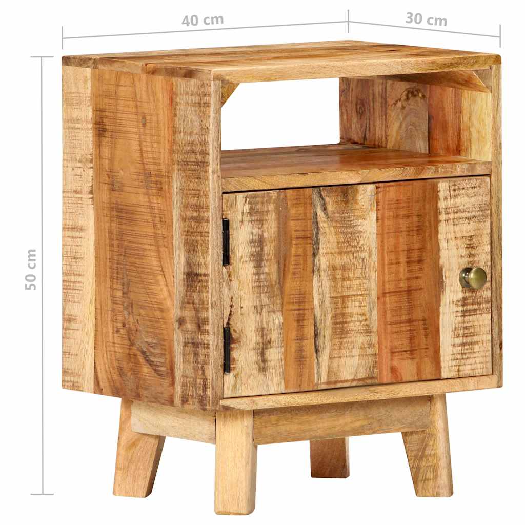 Sideboard Bedside Table Solid Rough Mango Wood Nightstand Bedroom Storage Cabine