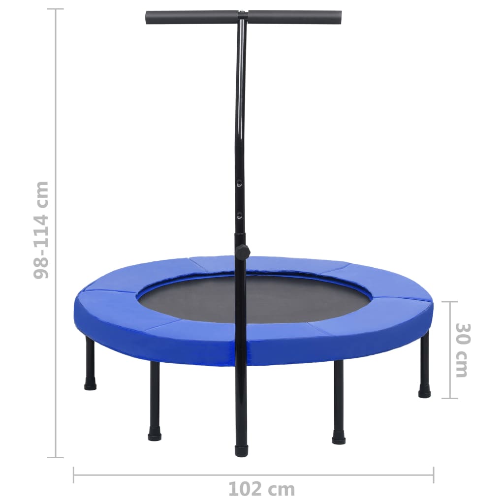 Fitness Trampoline With Handle And Safety Pad
