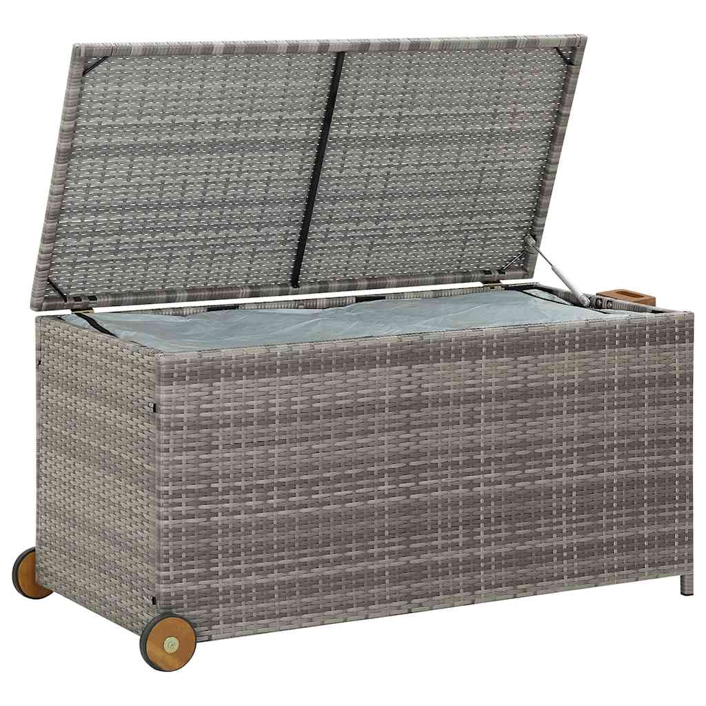 Garden Storage Box Light 120X65X61 Cm Poly Rattan