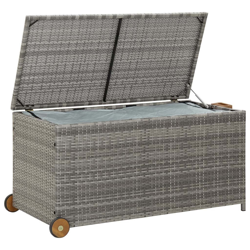 Garden Storage Box Light 120X65X61 Cm Poly Rattan