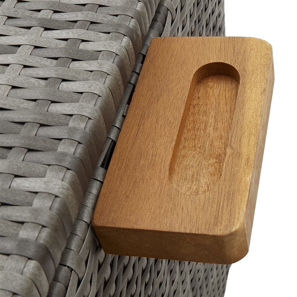 Garden Storage Box Light 120X65X61 Cm Poly Rattan