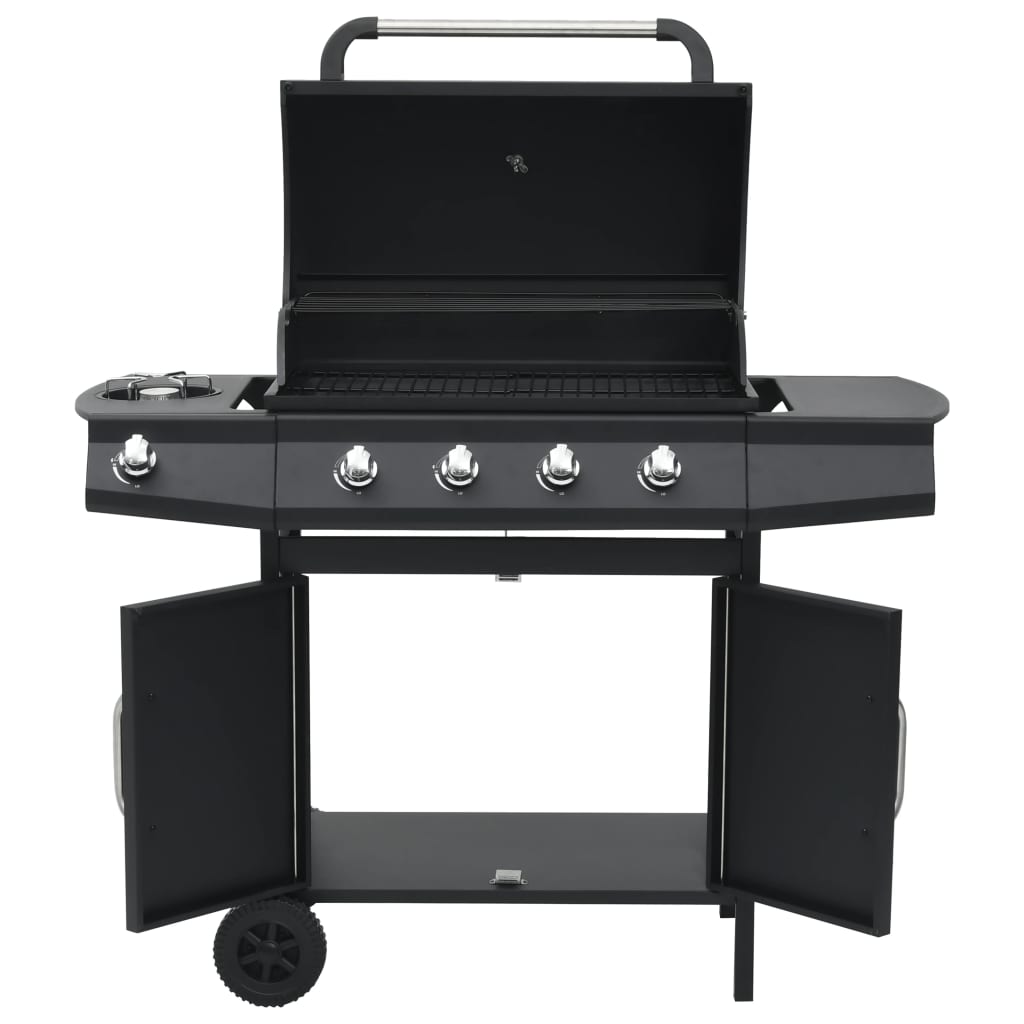 Gas Barbecue Grill 4+1 Cooking Zone Steel