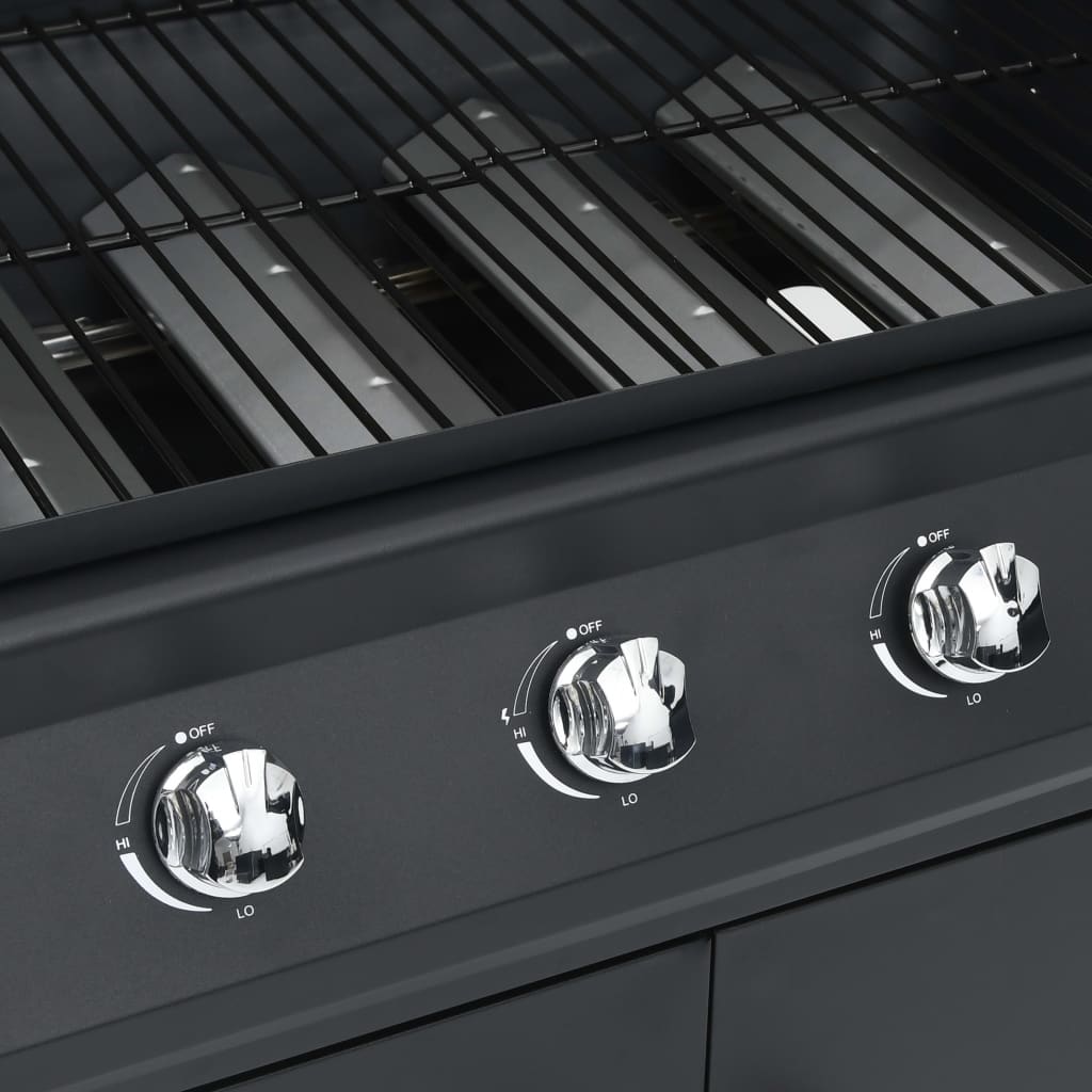Gas Barbecue Grill 4+1 Cooking Zone Steel