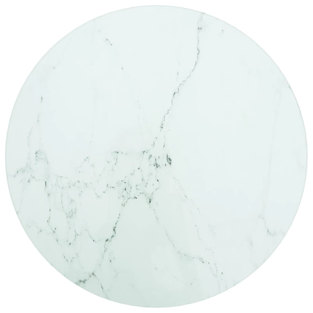 Table Top Black 6 Mm Tempered Glass With Marble Design