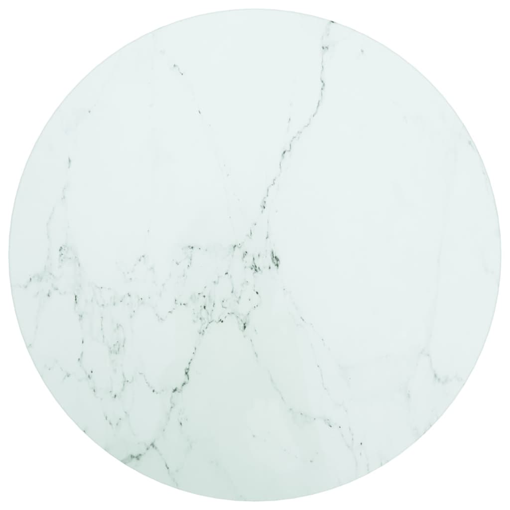 Table Top Black 6 Mm Tempered Glass With Marble Design