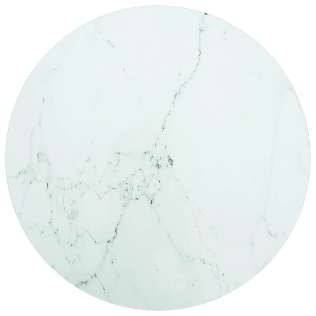 Table Top Black 6 Mm Tempered Glass With Marble Design