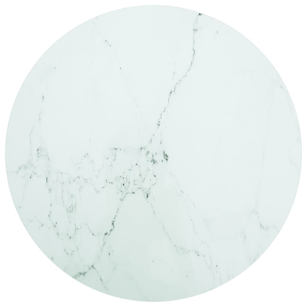 Table Top Black 6 Mm Tempered Glass With Marble Design