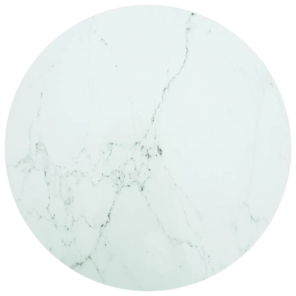 Table Top Black 6 Mm Tempered Glass With Marble Design