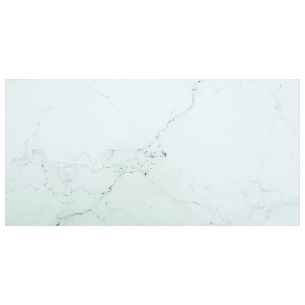 Table Top Black 6 Mm Tempered Glass With Marble Design