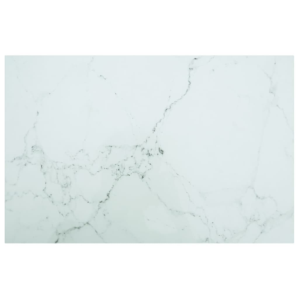 Table Top Black 6 Mm Tempered Glass With Marble Design