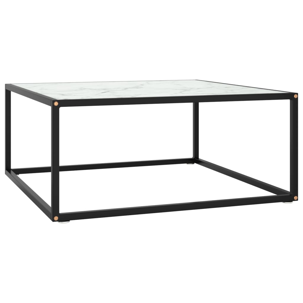 Coffee Table Black With Tempered Glass