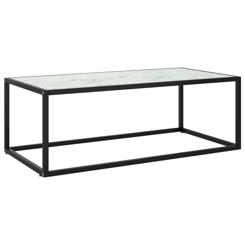 Coffee Table Black With Tempered Glass